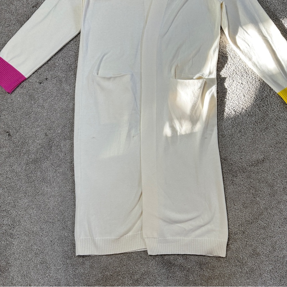 SOLD | Kerri Rosenthal Women’s Poppy Be Alright Duster Cardigan Sweater Cream L - Picture 5 of 14